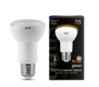 Лампа Gauss R63 9W 660lm 3000K E27 LED 1/10/50 106002109