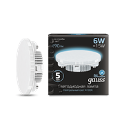 Лампа Gauss GX53 6W 490lm 4100K LED 1/10/100 108008206