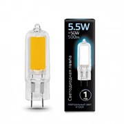 Лампа Gauss G4 AC220-240V 5.5W 500lm 4100K стекло LED 1/10/200 107807205