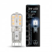 Лампа Gauss G9 AC220-240V 3W 250lm 4100K пластик LED 1/10/200 107409203