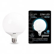 Лампа Gauss G125 22W 1900lm 4100K E27 LED 1/10 105102222