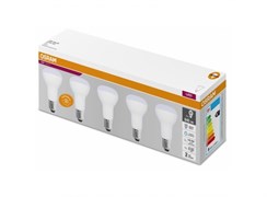 Лампочка светодиодная е27 OSRAM LED Value R, 640 лм, 8Вт, 3000К (теплый белый свет), комплект 5 шт 4058075584037
