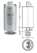 Конденсатор _WTB 32 мкФ ±5% 250V  d45 l90 M8x10 (Алюм. корпус/Wago/-40C...+85C)    3шт 536390