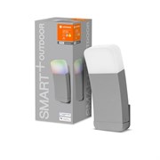 Фасадный светильник SMART OUTD WI-FI CURVE WALL RGBW 3000K SILV (фасадн. БРА, 9W, 93x100x248, 520 lm)-LEDV 4058075478350