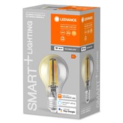 Умная лампа филаментная LEDVANCE SMART+ A E27, 6 Вт, 2700К, 540лм, теплый свет, диммируемая 4058075609815