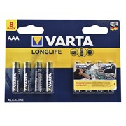 Батарейки VARTA LONGLIFE LR03 ААА BL8 (блистер 8 шт) 4008496681969