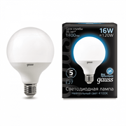 Лампа Gauss G95 16W 1540lm 4100K E27 LED 1/20 105102216