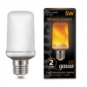 Лампа Gauss T65 5W 20-80lm 1500K E27 Flame LED 1/10/100 157402105