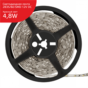 Лента Gauss LED Elementary 2835/60-SMD 4.8W 12V DC красный IP20 (ZIP Bag 5м) 355000705
