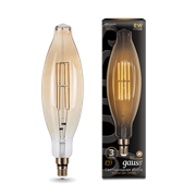 Лампа Gauss Filament BT120 6W 780lm 2400К Е27 golden straight LED 1/10 155802008