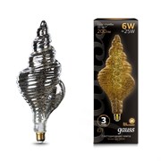 Лампа Gauss Filament TL120 6W 200lm 2400К Е27 gray flexible LED 1/10 166802008