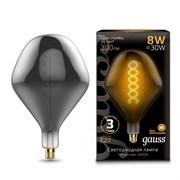 Лампа Gauss Filament SD160 8W 300lm 2400К Е27 gray flexible LED 1/6 163802008