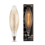 Лампа Gauss Filament BT120 8W 620lm 2400К Е27 golden flexible LED 1/10 156802008