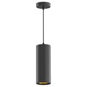 Светильник Gauss Overhead подвесной цилиндр 12W 920lm 4100K 170-240V IP20 79*200мм черный золото LED HD035
