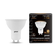 Лампа Gauss MR16 7W 600lm 3000K GU10 LED 1/10/100 101506107