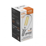 Лампа Gauss Basic Filament ST45 4,5W 470lm 2700К Е14 LED 1/10/50 1141115