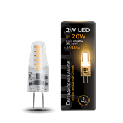Лампа Gauss G4 AC220-240V 2W 190lm 2700K силикон LED 1/10/200 107707102