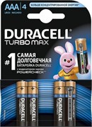 Батарейки Duracell Turbo Max LR03 ААА мизинчиковые BL4 (блистер 4шт) 81018634 PS