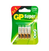 Батарейки  GP SUPER LR03 (3+1 бл) (4/40/320) (4891199197192) 15739