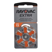 Батарейки для слуховых аппаратов Rayovac Extra ZA13 BL6 Zinc Air 1.45V (блистер 6шт) 96178225