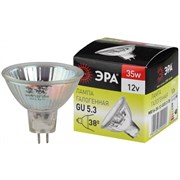 Лампочка галогенная ЭРА GU5.3-MR16-35W-12V-CL GU5.3 35 Вт софит теплый белый свет C0027355