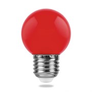 Лампа светодиодная, (1W) 230V E27 красный G45, LB-37 25116-1