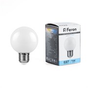 Лампа светодиодная, 5LED(1W) 230V E27 6400K, LB-37 Feron 25115-1