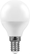 Лампа светодиодная FERON LB-95, G45 (шар малый), 7W 230V E14 6400К (дневной), рассеиватель матовый б 25480.-1