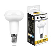 Лампа светодиодная, (7W) 230V E14 2700K R50, LB-450 25513-1