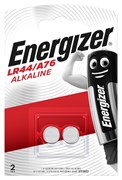 Батарейки алкалиновые ENERGIZER Alkaline LR44 / A76 BL2, 2 шт, G13 7638900083071