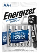 Батарейки ENERGIZER Ultimate Lithium FR6/L91/АА BL4 (блистер 4шт) 7638900262643