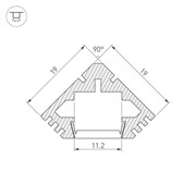 Профиль PDS45-T-2000 ANOD Black (arlight, Алюминий) 015033