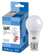 Лампа LED E27 15Вт 6500K 1350lm 220В A60 мат. ECO LLE-A60-15-230-65-E27