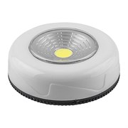 Светильник Светодиодный  -кнопка  (3шт в блистере) 1LED 2W (3*AAA в комплект не входят),  69*25мм, бел 23375