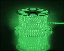 Лента светодиодная 220V FERON LS704, 60*SMD2835, 4,4W/m, IP65, (зеленый), в комплекте 2 сетевых шнур 26241