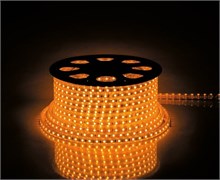 Лента светодиодная 220V FERON LS704, 60*SMD2835, 4,4W/m, IP65, (желтый), в комплекте 2 сетевых шнура 26240