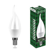 Свеча Лампа светодиодная SAFFIT SBC3709, C37T (  на ветру), 9W 230V E14 4000К (белый), рассеиватель ма 55130