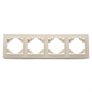 Рамка  STEKKER PFR00-9004-02  (растояние между монтаж. точками - 40х265мм) на  гнездо, , . Материал: 39243