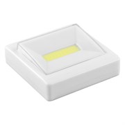 Светильник Светодиодный  -кнопка  1LED 3W (3*AAA в комплект не входят),  85*85мм, белый, FN1206 23377
