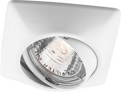 Светильник потолочный встраиваемый (ИВО) FERON DL6046, под лампу MR16 G5.3, белый, квадрат, 84*84*40 28882