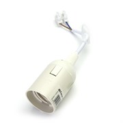 Патрон для ламп общего назначения FERON LH108 230V E27, пластик, цвет белый, 38*38*55мм 41033