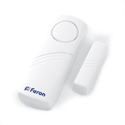 Звонок беспроводной/сигнализация FERON 007-D, 1 мелодия, цвет белый, регулировка громкости - нет, БА 23602
