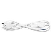 Сетевой шнур с выключателем, 230V 1,9м белый, KF-HK-1 23048