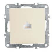 Розетка компьютерная 1-местная RJ-45 (механизм), серия Эрна, PST00-9107-02, слоновая кость 39325
