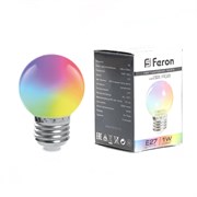 Лампа светодиодная, (3W) 230V E27 RGB G60, LB-371 матовый быстрая смена цвета 38127