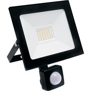 Светодиодный прожектор SFL80-30 с выносным датчиком 2835SMD 30W 6400K  AC220V/50Hz IP65, черный в компактном корпусе 29523
