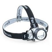 Фонарь налобный светодиодный, работающий от батареек 3*AAA, 1W 7LEDs, IP44, пластик, TH2303 41707
