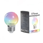 Лампа светодиодная, (3W) 230V E27 RGB G60, LB-371 прозрачный плавная смена цвета 38133