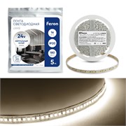 Лента светодиодная 180SMD(2835)/м 16Вт/м 24V 5000*10*1.22мм 4000К, LS502 41528