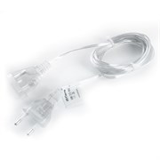 Сетевой шнур для гирлянд 5м, 2*0,5мм2, прозрачный, DM305 41659
